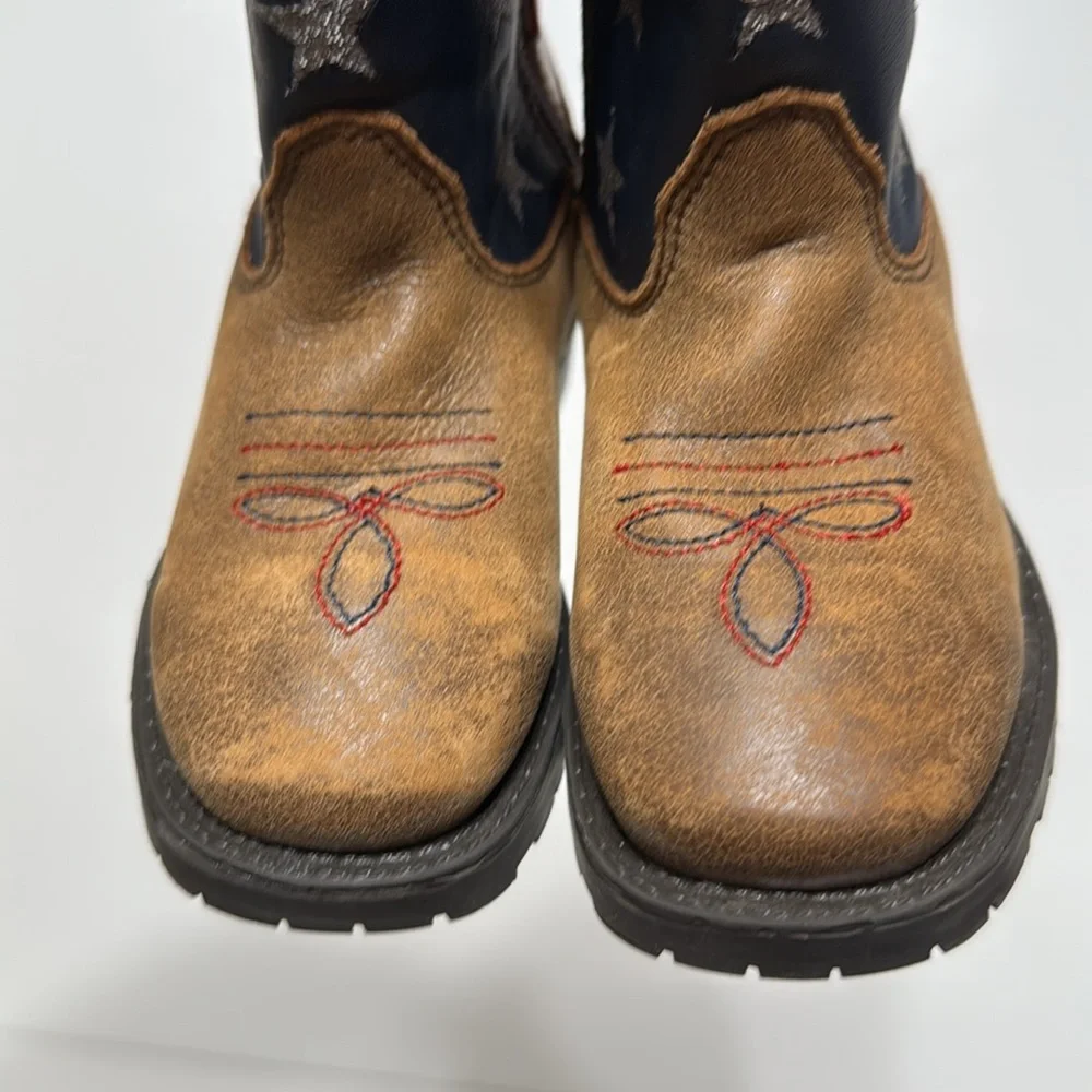Kids Western Star and Stripes Boots - Picture 12 of 12